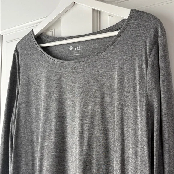 STYLUS Charcoal Long Sleeve Women's Top xl extra large - Picture 3 of 4